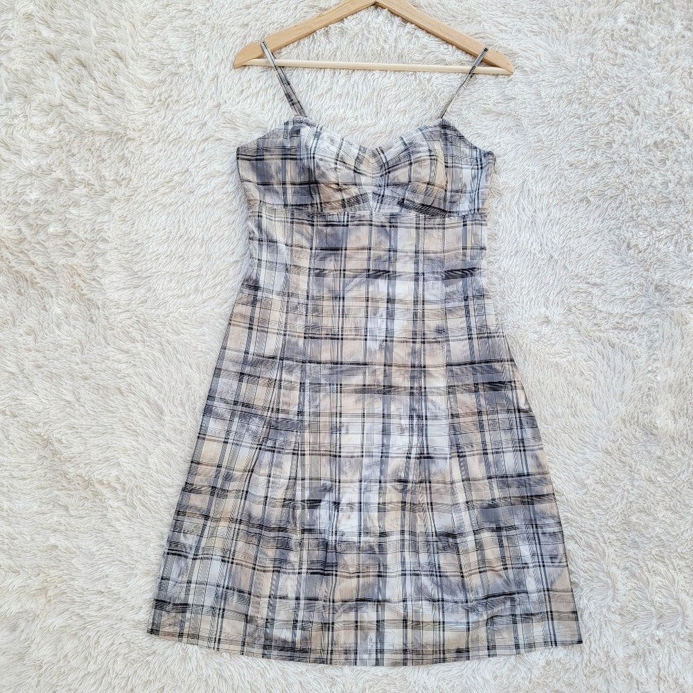 Peruvian Connection Plaid Brigitte Knee Length‎ Dress